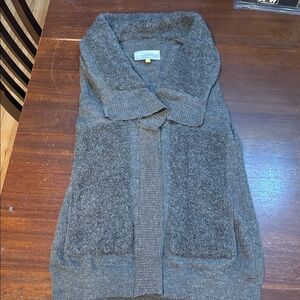 Leifsdottir for Anthropologie Charcoal Knit Sweater Vest